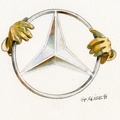Mercedes logo guanti